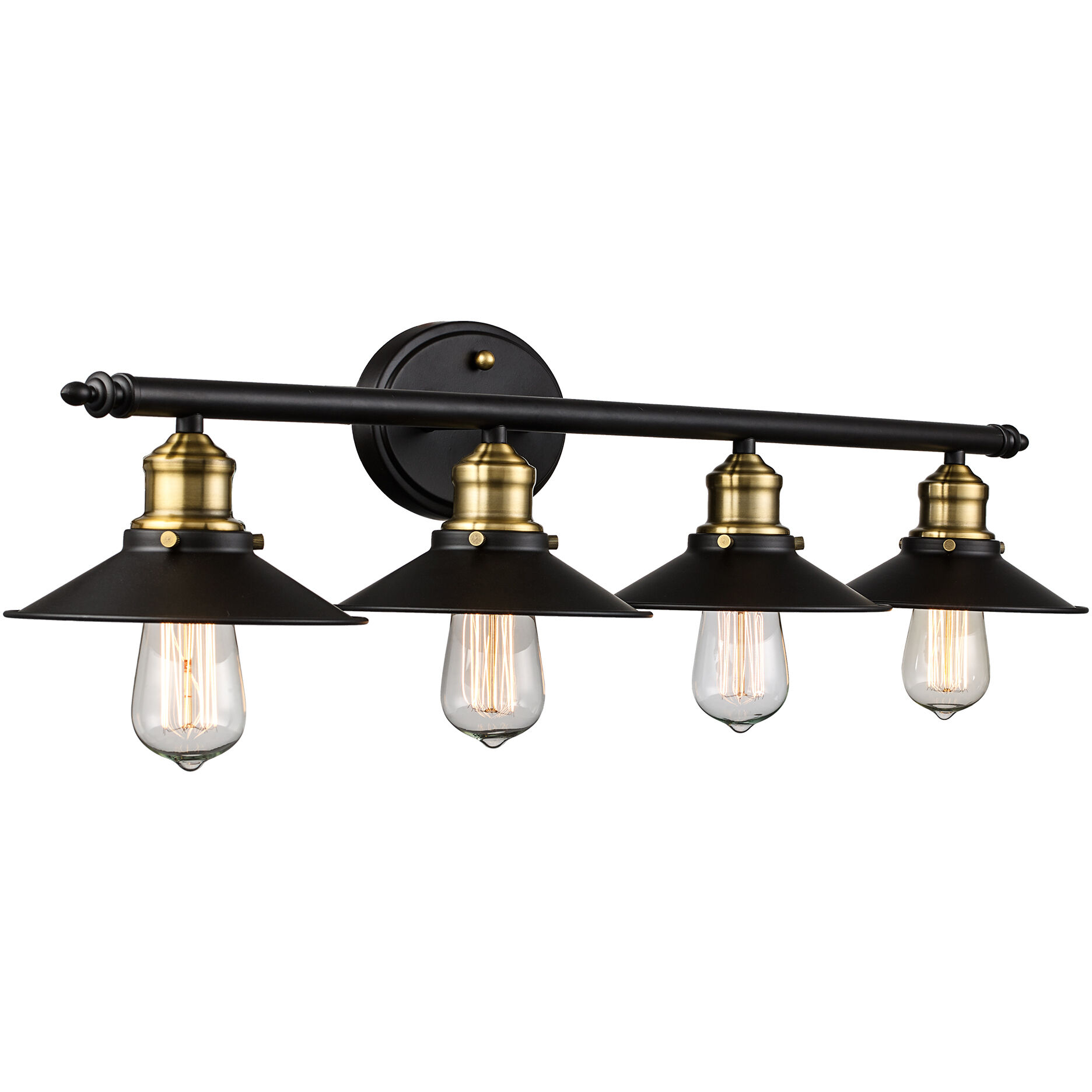 Griswald 4 Light 34 inch Rubbed Oil Bronze Vanity Bar Wall Light