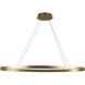 Ovale LED 15.75 inch Brushed Gold Linear Pendant Ceiling Light