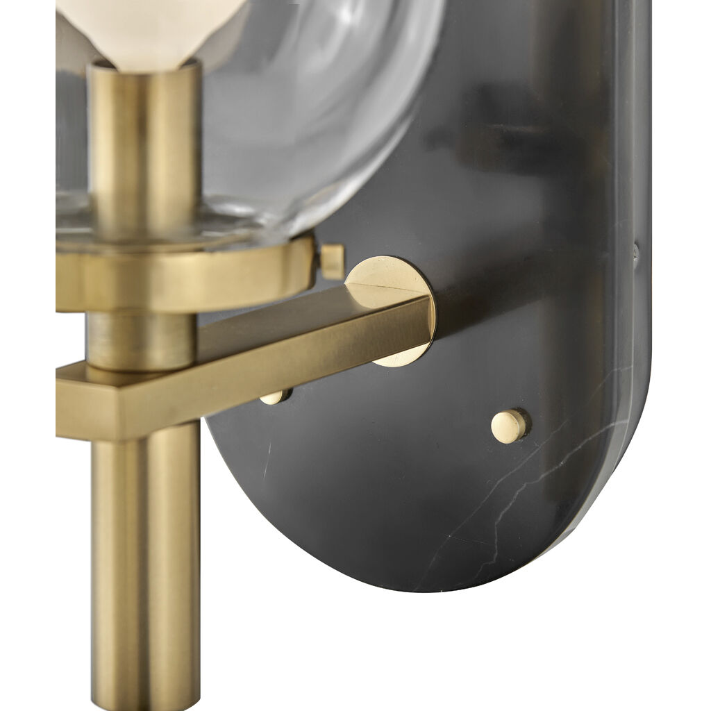 Lisa McDennon Gilda 1 Light 5.5 inch Black with Heritage Brass Indoor Wall Sconce Wall Light