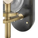 Lisa McDennon Gilda LED 6 inch Black with Heritage Brass Indoor Wall Sconce Wall Light