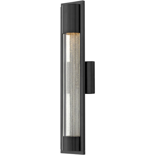 Mist Outdoor Wall Mount Lantern in Satin Black, Medium