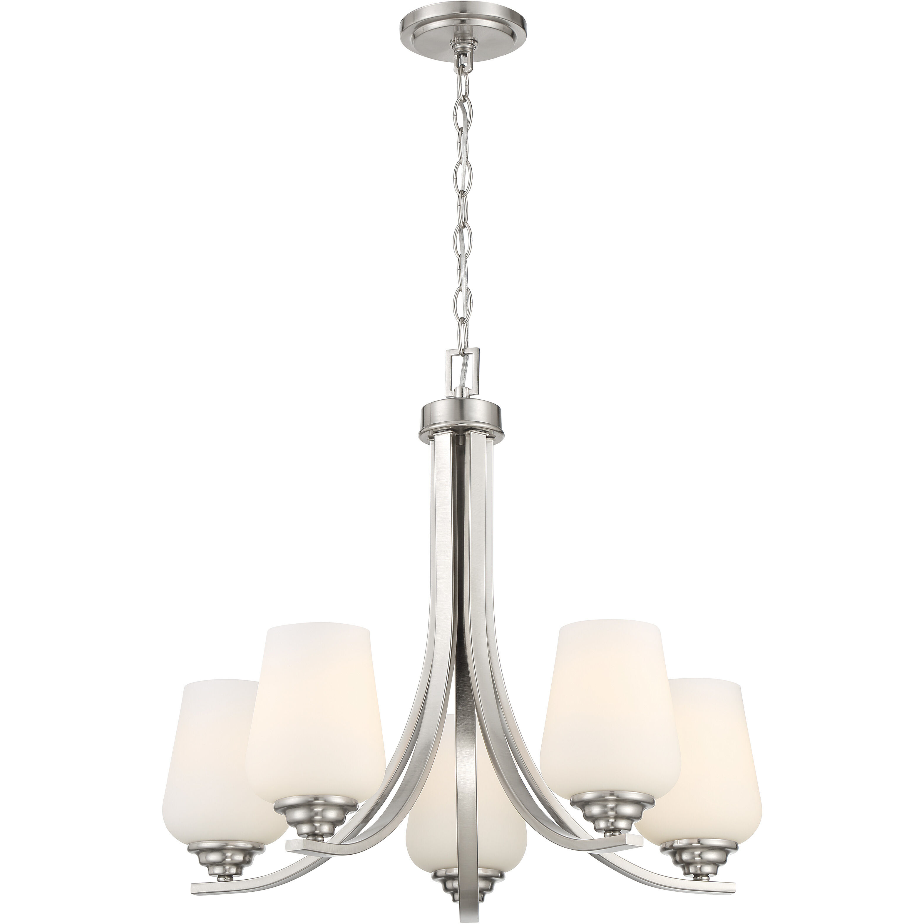 Shyloh 5 Light 23.38 inch Brushed Nickel Chandelier Ceiling Light
