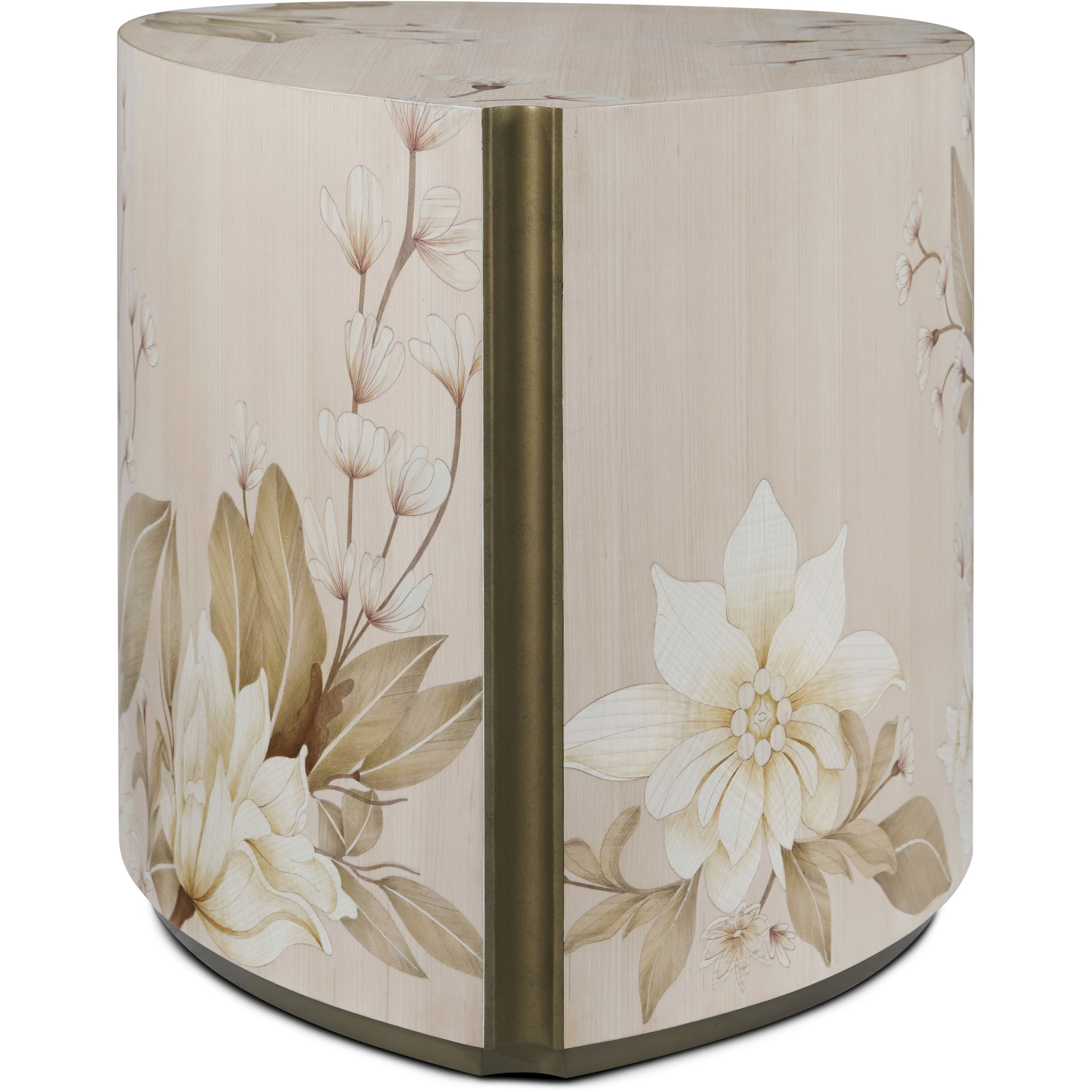 Bouquet 25 X 18 inch Buttercream Side Table, Wooden