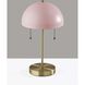 Bowie 18 inch 40.00 watt Antique Brass and Light Pink Table Lamp Portable Light