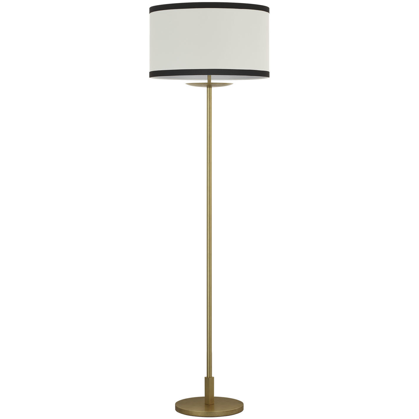 kate spade new york Walker 58 inch 4.6 watt Gild Cordless Floor Lamp Portable Light in Linen with Black Linen Trim
