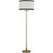 kate spade new york Walker 58 inch 4.6 watt Gild Cordless Floor Lamp Portable Light in Linen with Black Linen Trim