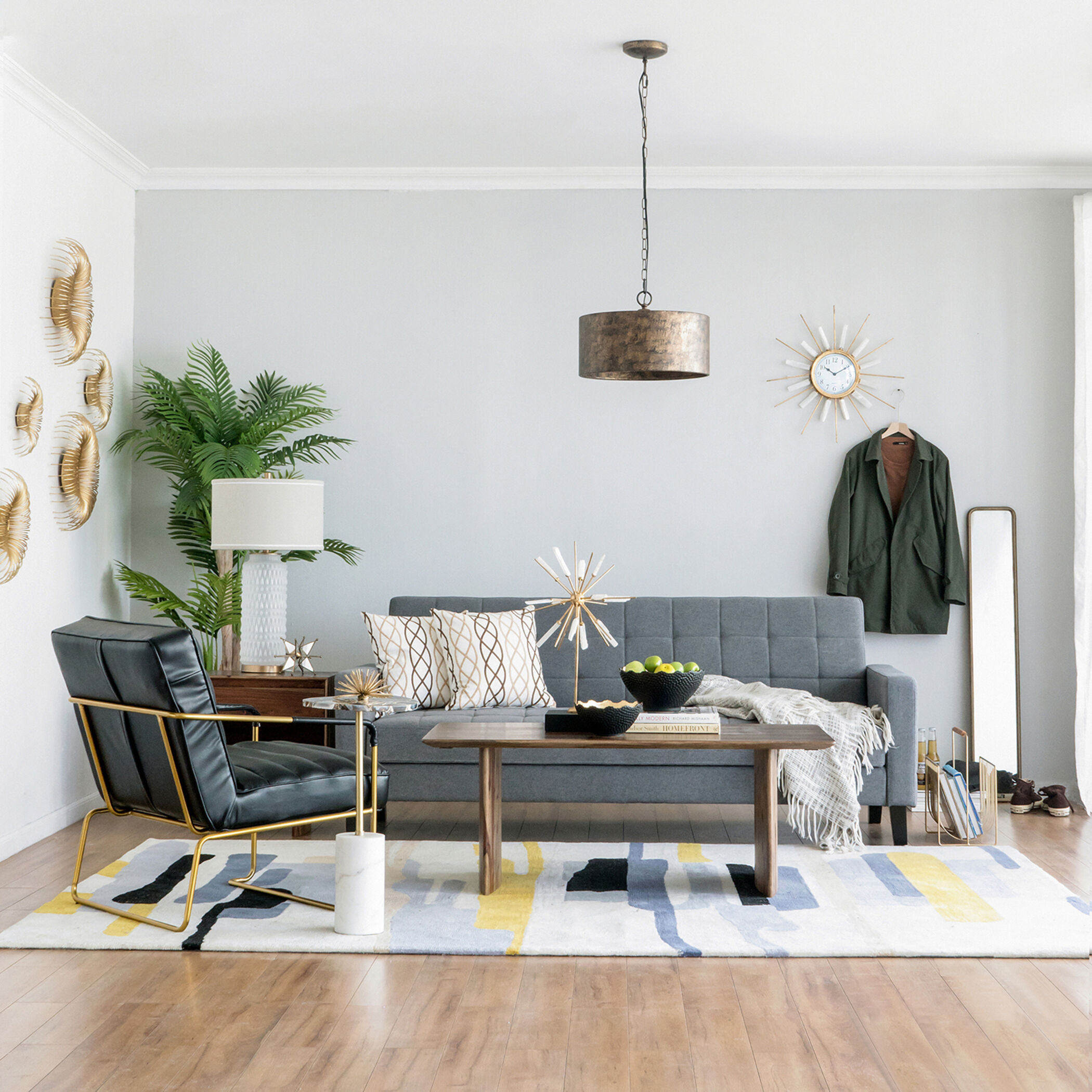 Small Biscuit Tufted Gray Sofa