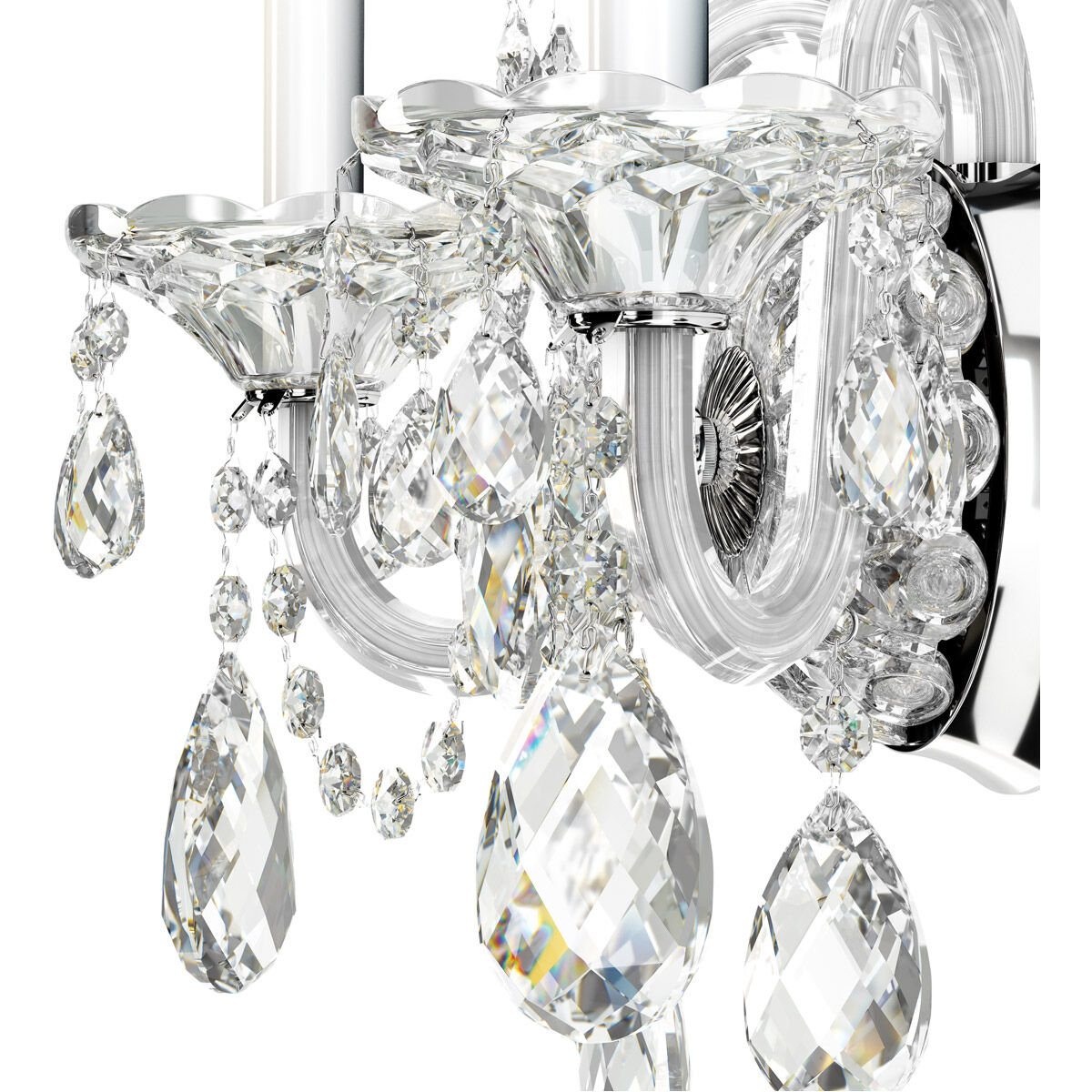 Sterling 2 Light 6.5 inch Polished Silver Wall Sconce Wall Light in Heritage