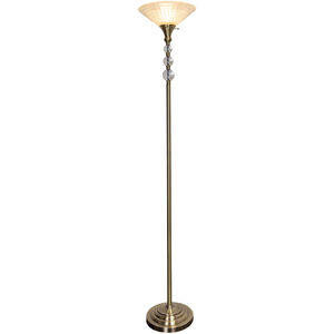 Alaris Orb 72 inch 100.00 watt Antique Brass Torchiere Floor Lamp Portable Light