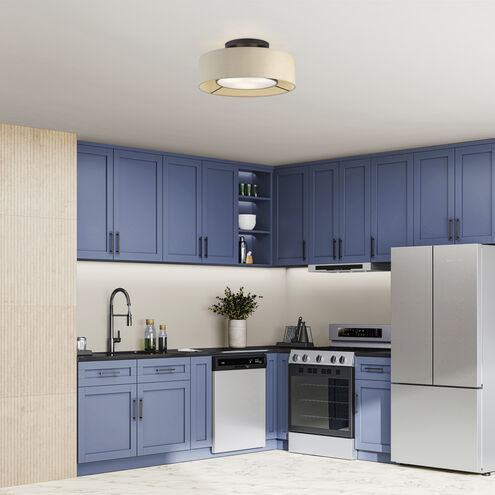 Ellsworth 3 Light 17 inch Bronze Semi Flush Mount Ceiling Light, Large