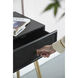 Anita 27.6 X 15.7 inch Black/Gold Bedside Table