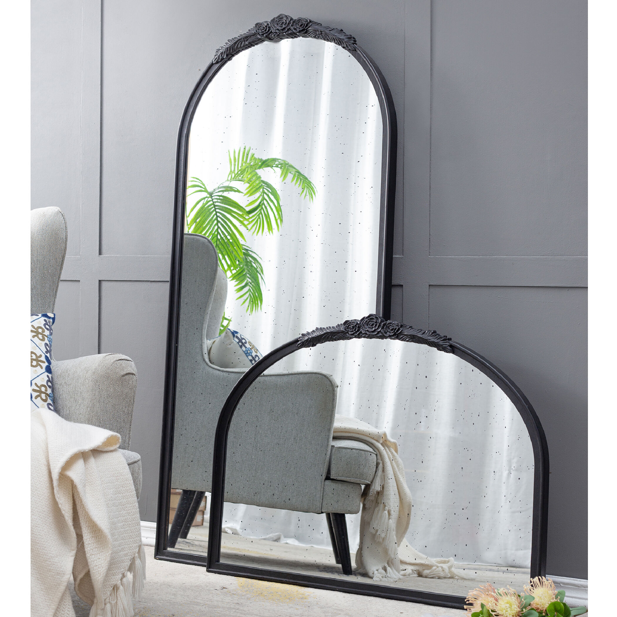 Bingley 65.2 X 29.3 inch Black Wall Mirror
