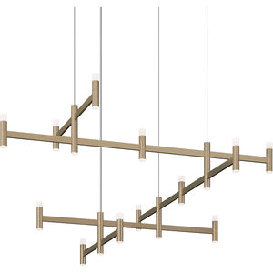 Systema Staccato LED 57 inch Painted Brass Offset Pendant Ceiling Light