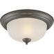 Harmony 1 Light 12 inch Painted Bronze Flush Mount Ceiling Light