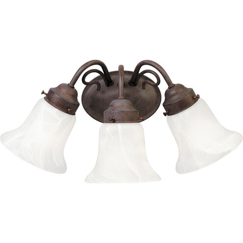 Bedford 3 Light 16 inch Cobblestone Bath Vanity Wall Light in Etched Alabaster