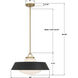 Xander 3 Light 20 inch Vibrant Gold Pendant Ceiling Light