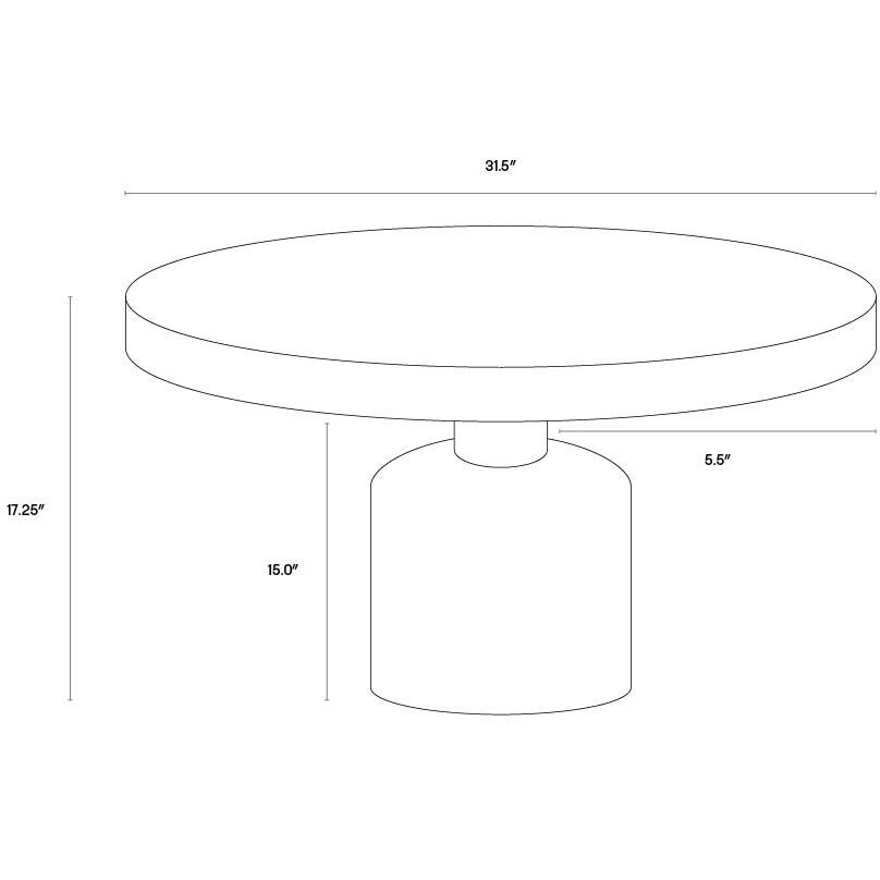 Elmira 31.5 X 17.25 inch Grey Outdoor Coffee Table