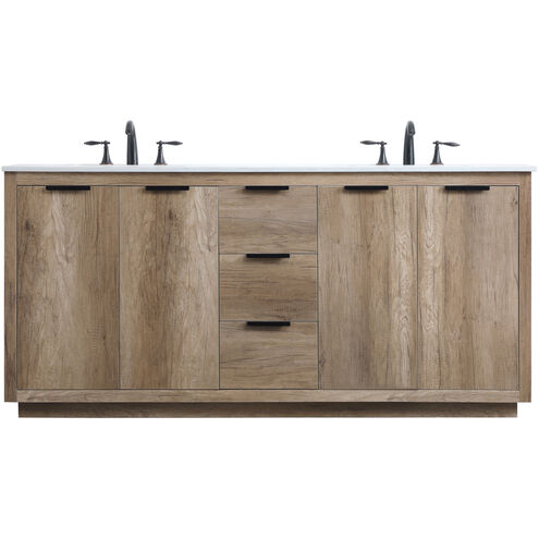 Blake 72 X 22 X 34 inch Natural Oak Vanity Sink Set