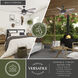 Barnes 21.26 inch Matte Black and Rustic Oak with Driftwood-Black Walnut Blades Ceiling Fan