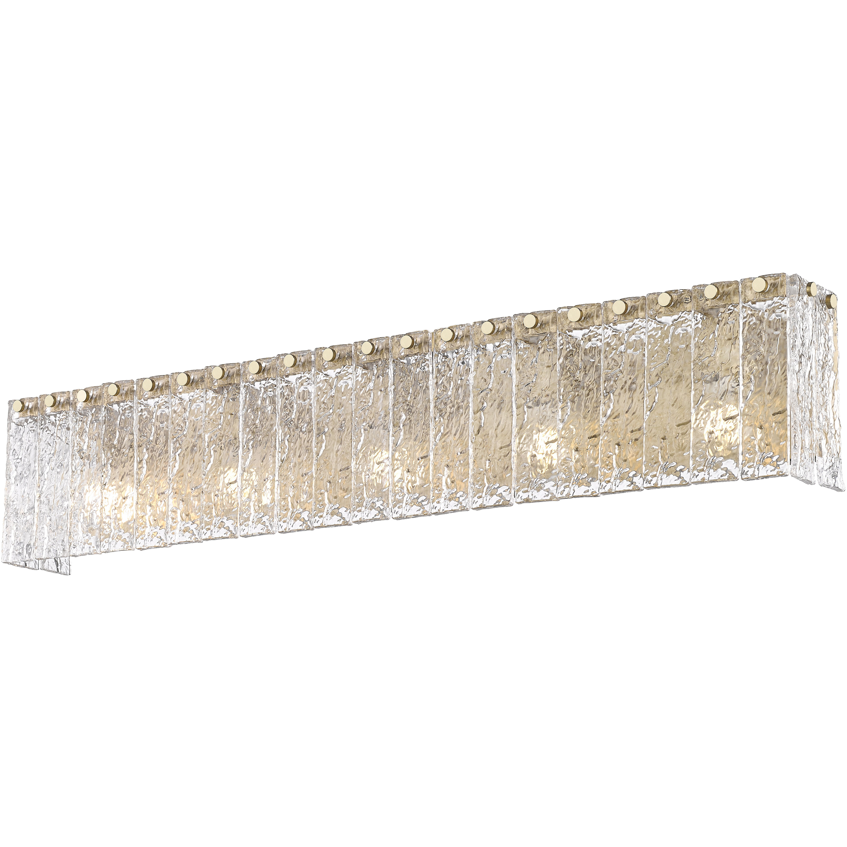 Glacier 5 Light 36.75 inch Modern Gold Vanity Wall Light