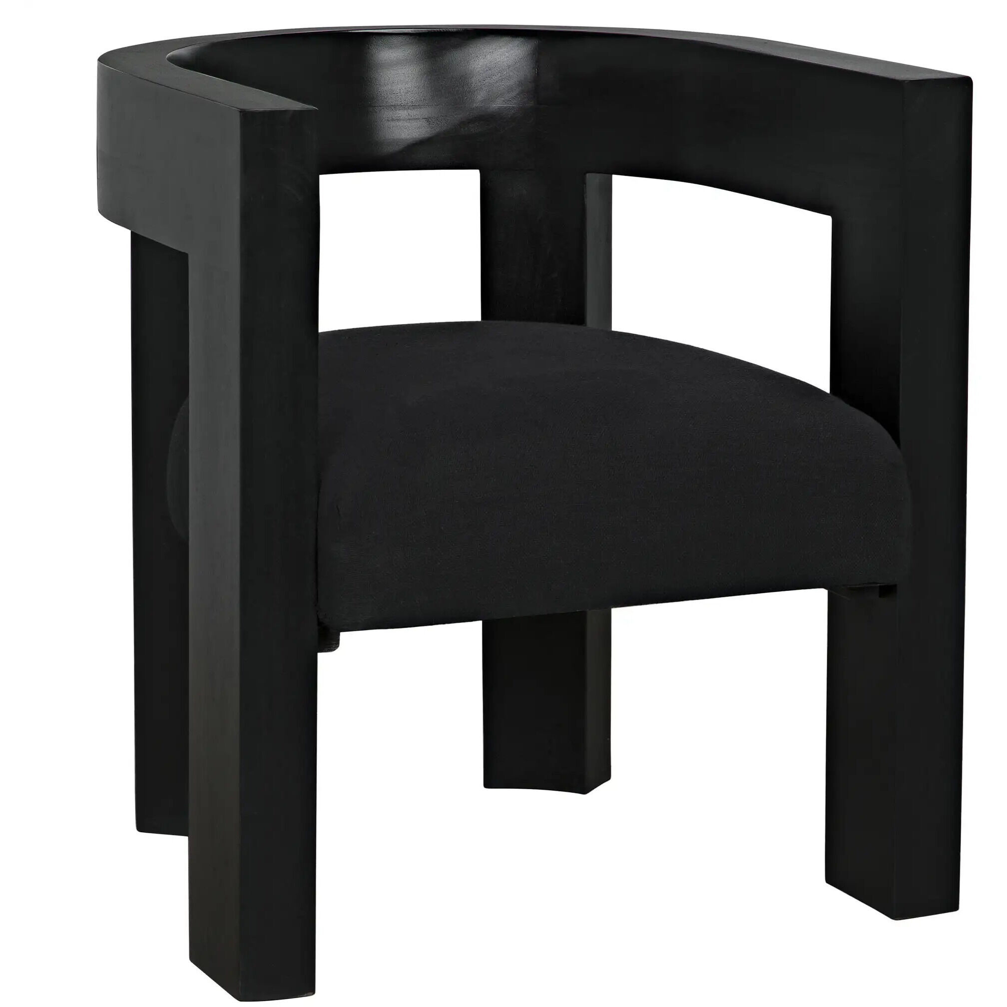 Eros Hand Rubbed Black Dining Chair