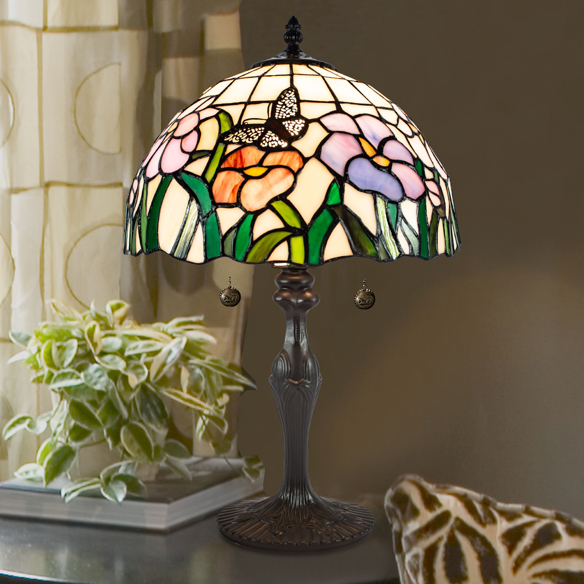 Flower tiffany lamp deals