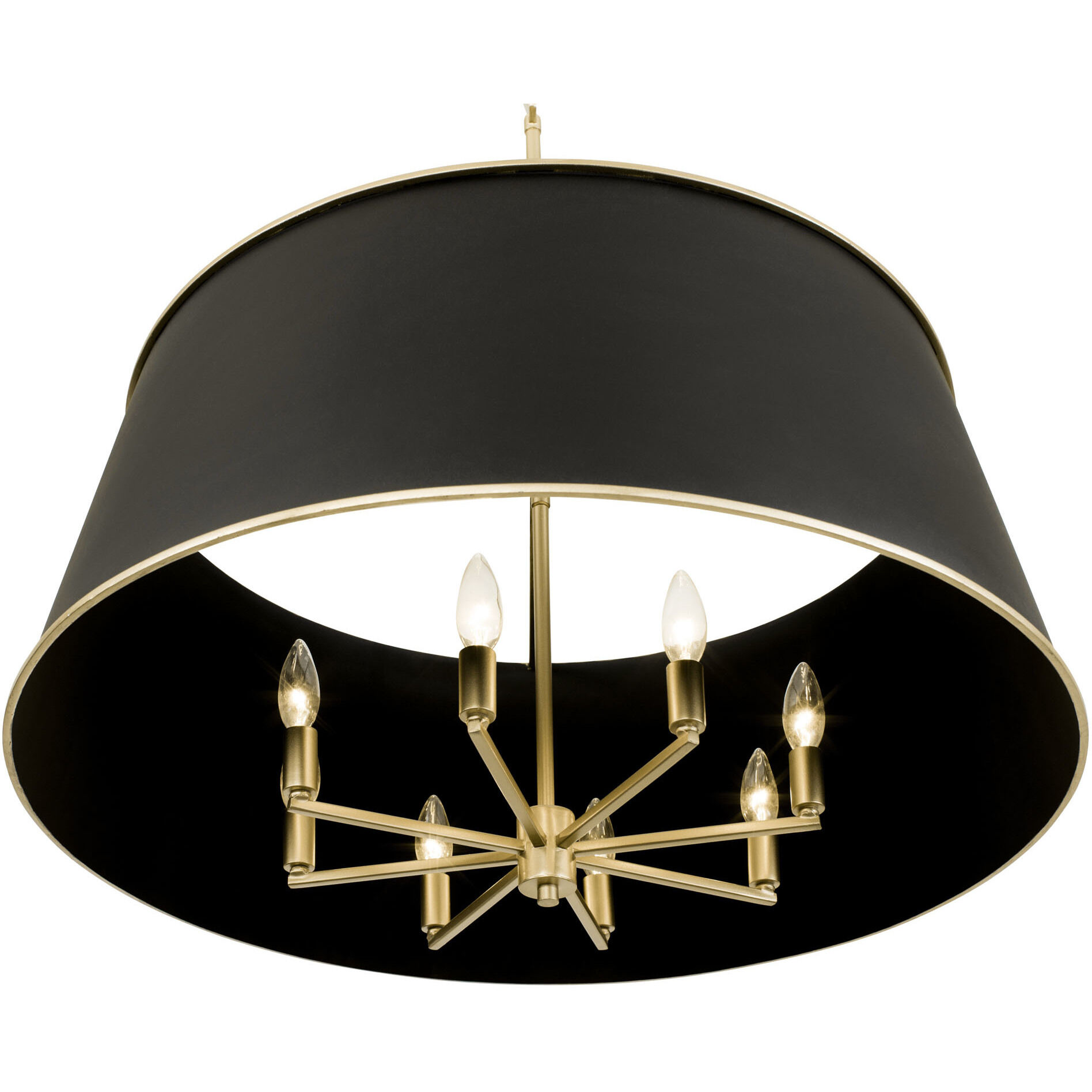 Coco 8 Light 32 inch Matte Black/French Gold Pendant Ceiling Light