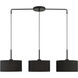 Bainbridge 3 Light 13 inch Black Chandelier Ceiling Light, Large