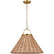 C&M by Chapman & Myers Whitby 1 Light 22 inch Burnished Brass Pendant Ceiling Light