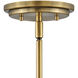 Argo LED 14 inch Polished White with Lacquered Brass Indoor Pendant Ceiling Light