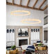 Alabaster Rocks Collection - Medley Family 62 inch Brushed Brass Pendant Ceiling Light in 62" D x 62" W x 3.5" H, EVOLV