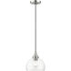 Glendon 1 Light 8.25 inch Brushed Nickel with Polished Chrome Finish Accents Glass Pendant Ceiling Light in Brushed Nickel & Polished Chrome