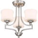 Terrell 3 Light 18 inch Satin Nickel Semi-Flush Ceiling Light