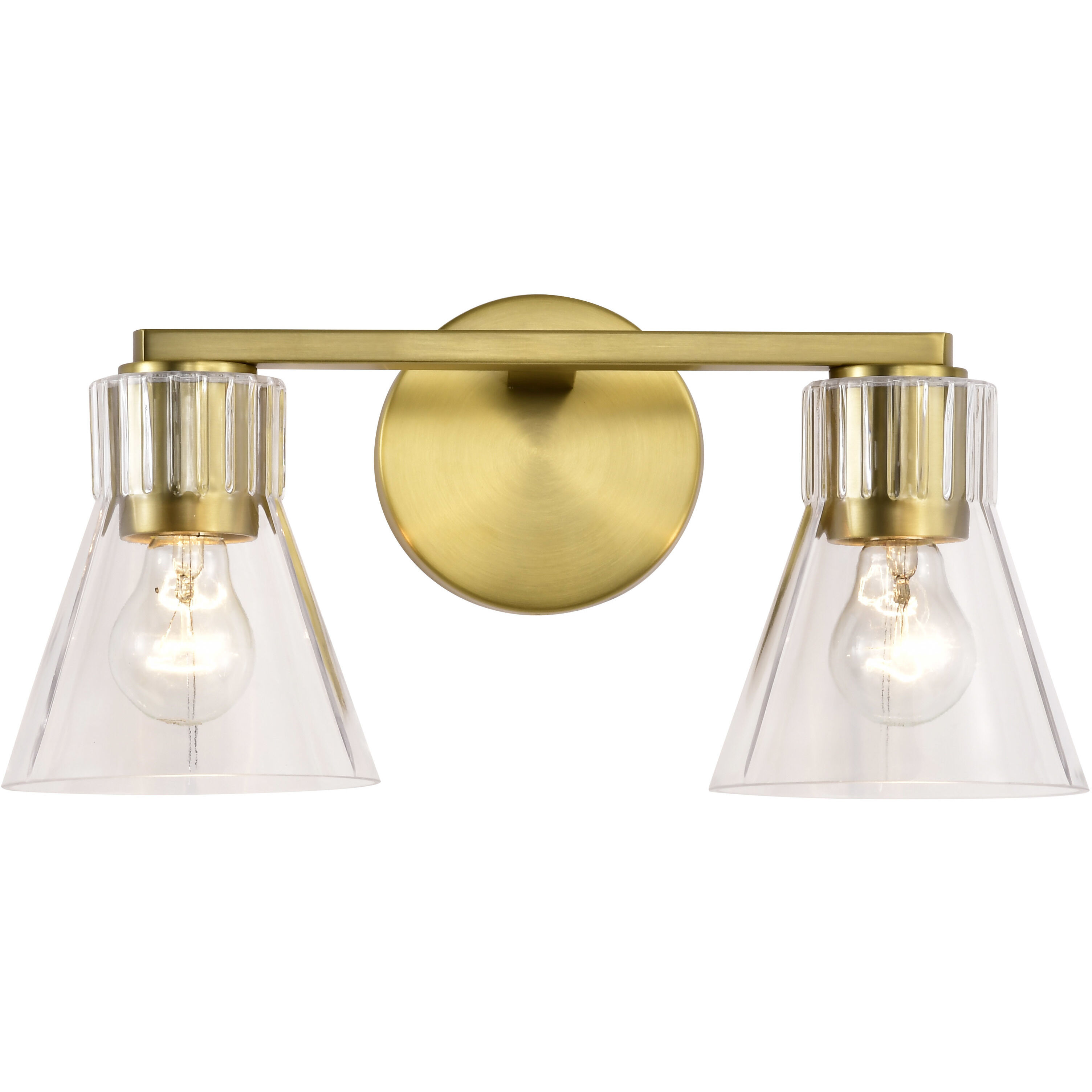 Gianna 16 inch Vintage Brass Vanity Wall Light
