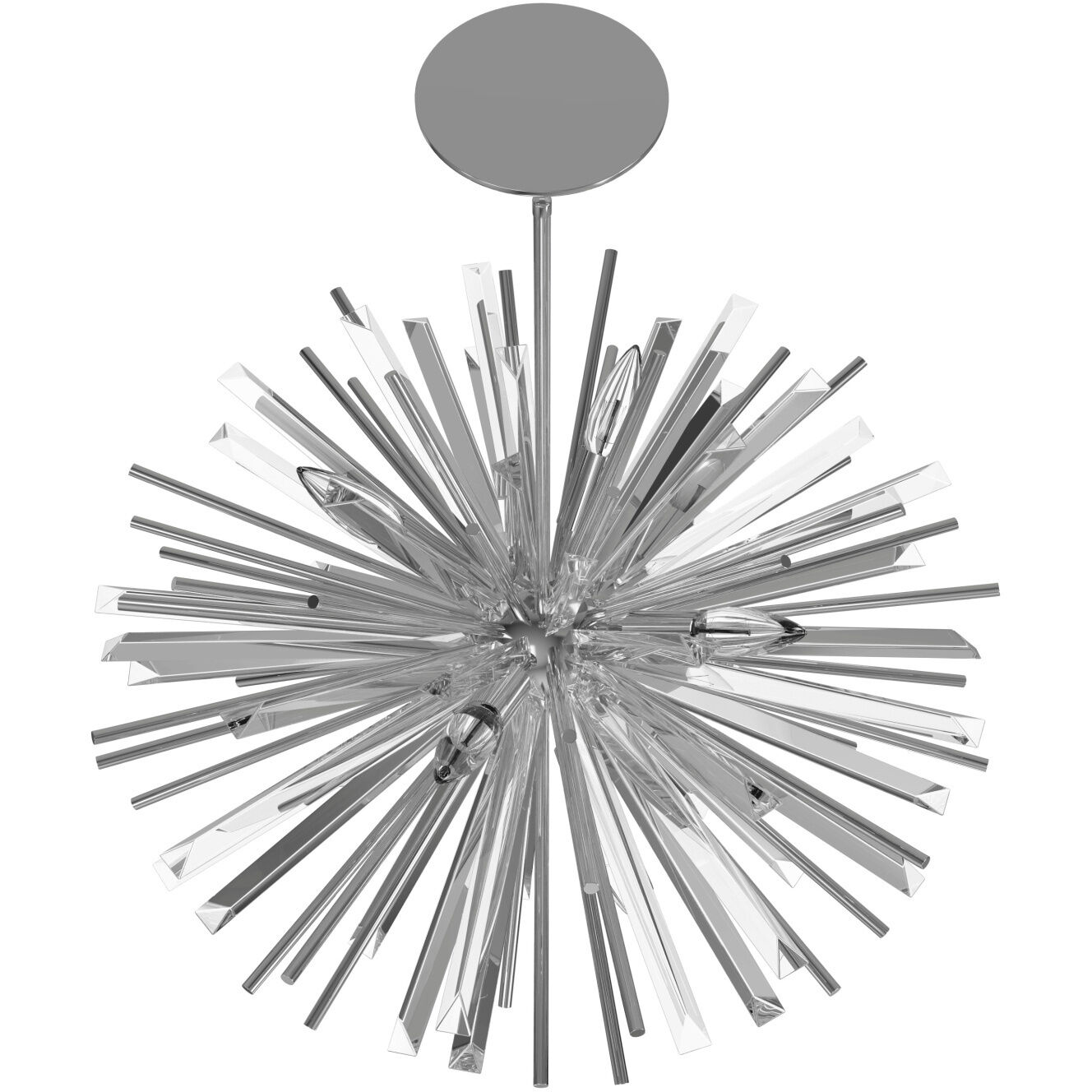 Palisades Ave. 10 Light 39 inch Chrome with Clear Glass Chandelier Ceiling Light