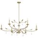 Presley 6 Light 48 inch Champagne Gold and Clear Chandelier Ceiling Light