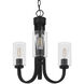 Melina 3 Light 17 inch Matte Black Chandelier Ceiling Light
