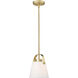 Z-Studio 1 Light 8 inch Heritage Brass Pendant Ceiling Light