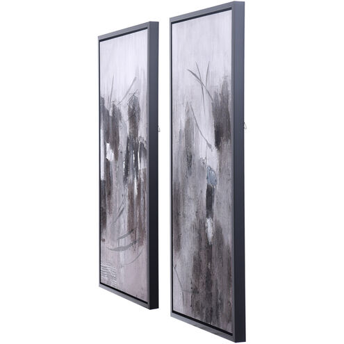 Cameron Black and Gray and White and Blue Wall Art