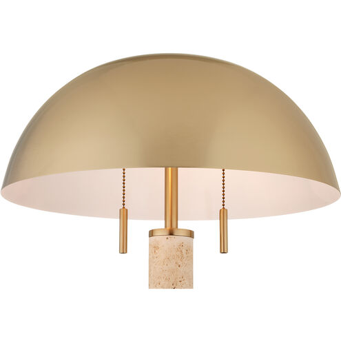 Miles 21.75 inch 7.00 watt Brass/Natural Table Lamp Portable Light