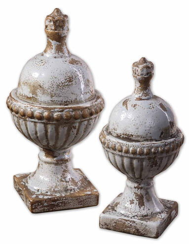 Sini Heavily Distressed Powder Blue Finials