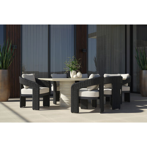 Pylos Black / Louis Cream Outdoor Dining Armchair