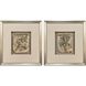 Heirloom Blooms Brown and Blue and Metallic and Neutral Framed Art, The Studio