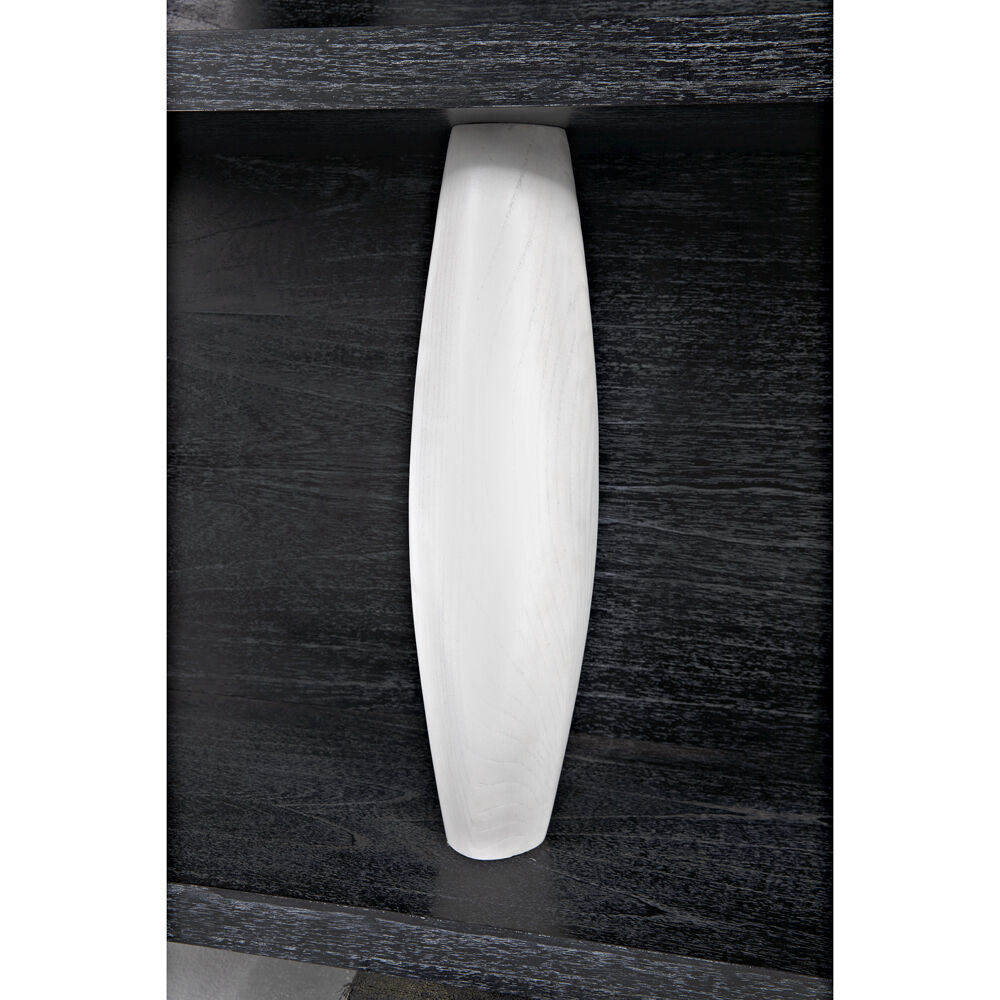 Dorian 78 X 77 X 16 inch Cinder Black with White Wash Shelving