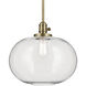 Avery 1 Light Natural Brass Pendant Ceiling Light