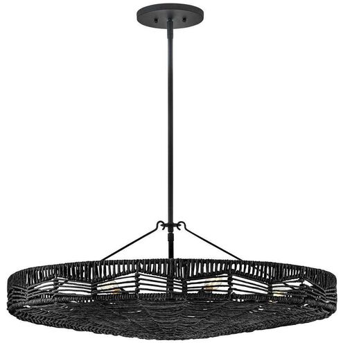 Ophelia 6 Light 30 inch Black Foyer Light Ceiling Light