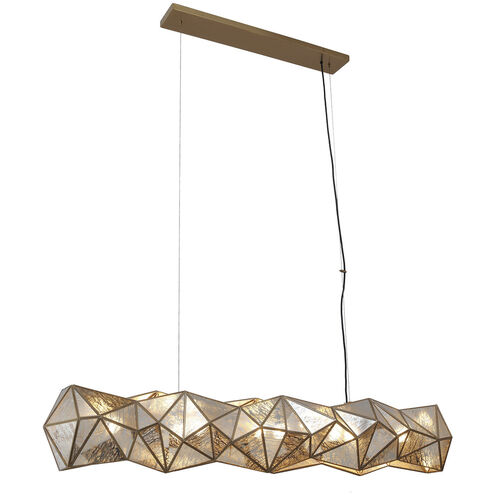 Geo-Gem 6 Light 62.2 inch Brass Antique Island Light Ceiling Light