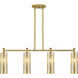 Downtown Urban Crown Point Island Light Ceiling Light in Brushed Brass, Mercury