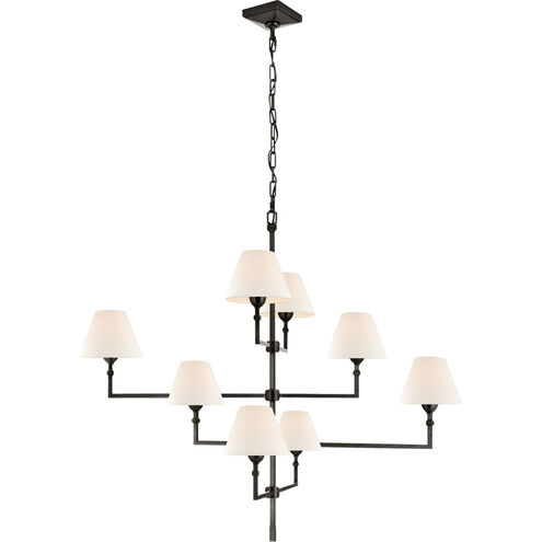 Alexa Hampton Jane 8 Light 47.75 inch Gun Metal Offset Chandelier Ceiling Light, Large