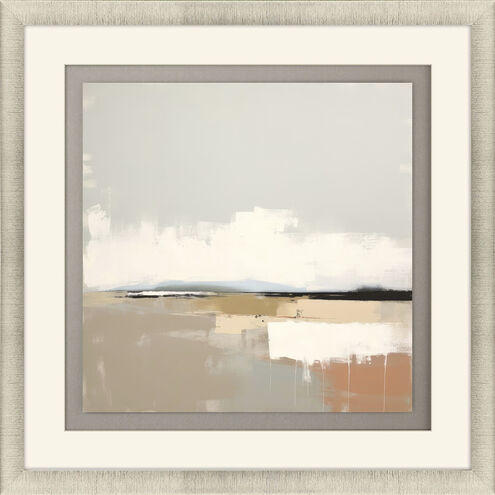Soothing Serenity White and Beige and Black and Brown Framed Art